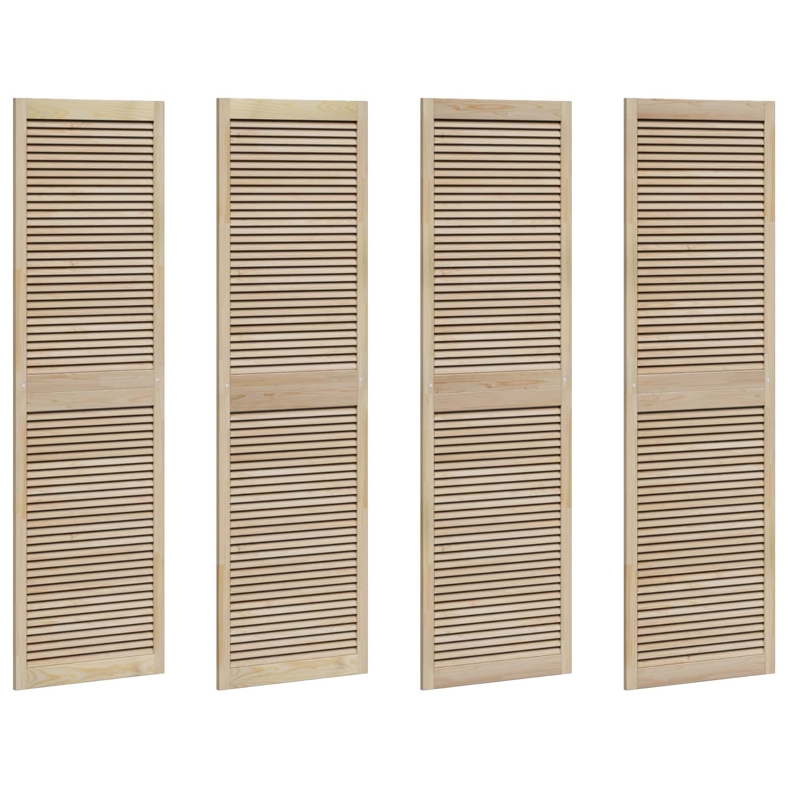 vidaXL Drzwi do szafki z drzwiami 4 pcs Naturalny 201 x 2,1 x 59,5 cm