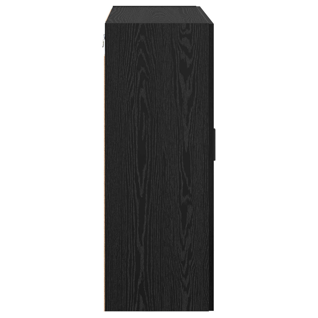 vidaXL Szafka ścienna 2 pcs Czarny Dąb 69,5 x 34 x 90 cm