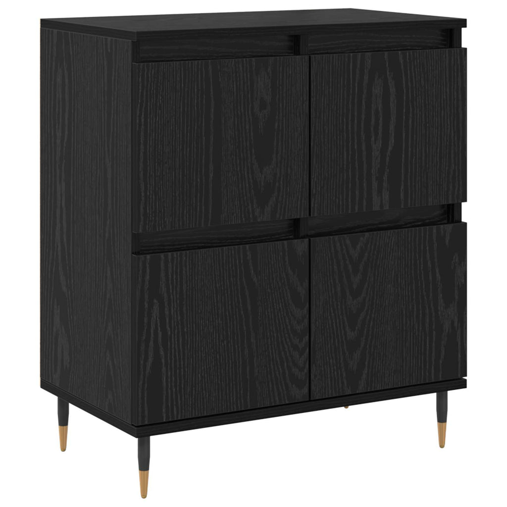 vidaXL Szafka do przechowywania 3 pcs Czarny Dąb 60 x 35 x 70 cm