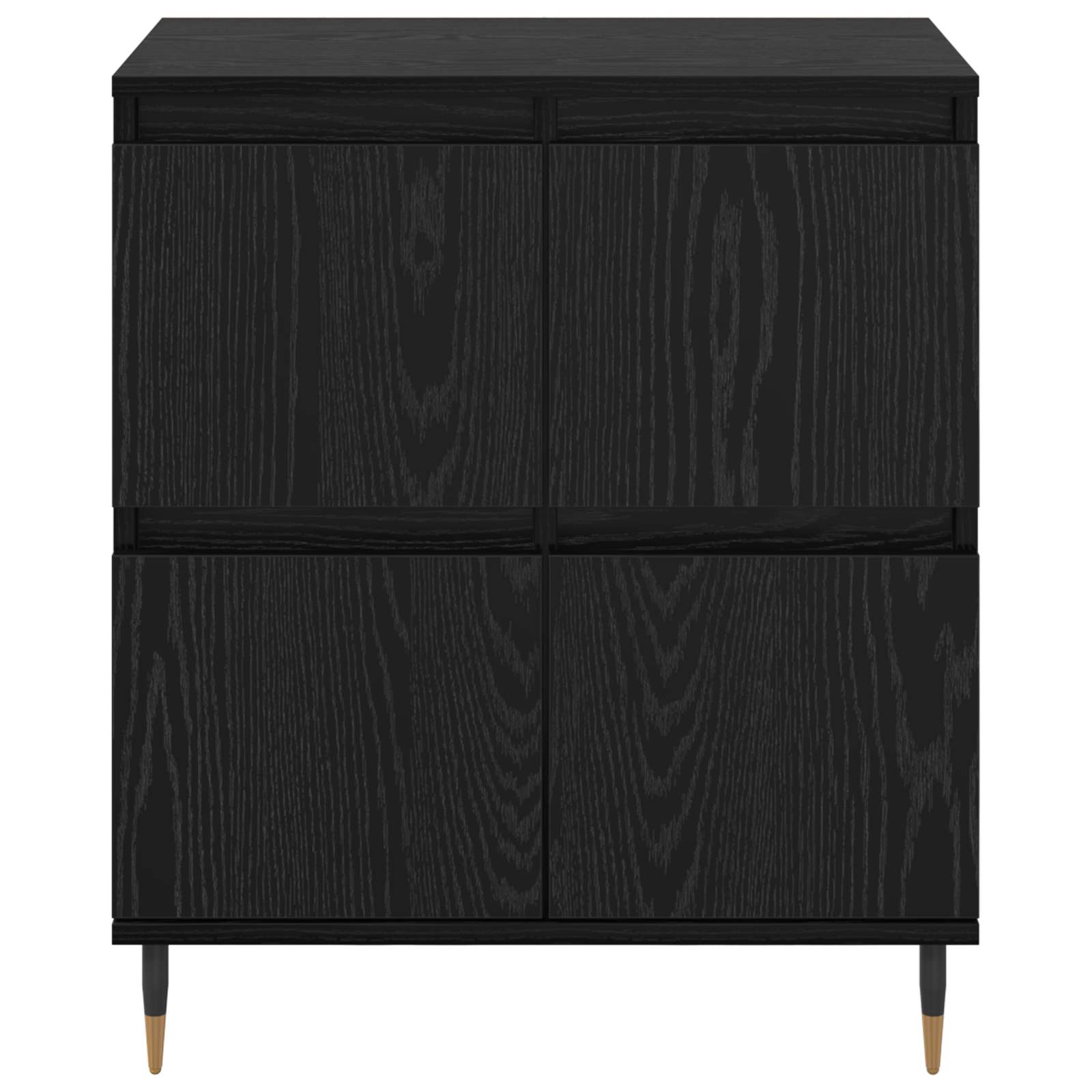vidaXL Szafka do przechowywania 3 pcs Czarny Dąb 60 x 35 x 70 cm