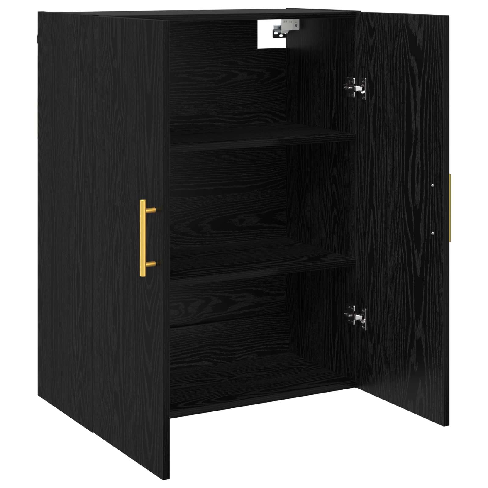 vidaXL Szafka ścienna 2 pcs Czarny Dąb 69,5 x 34 x 90 cm