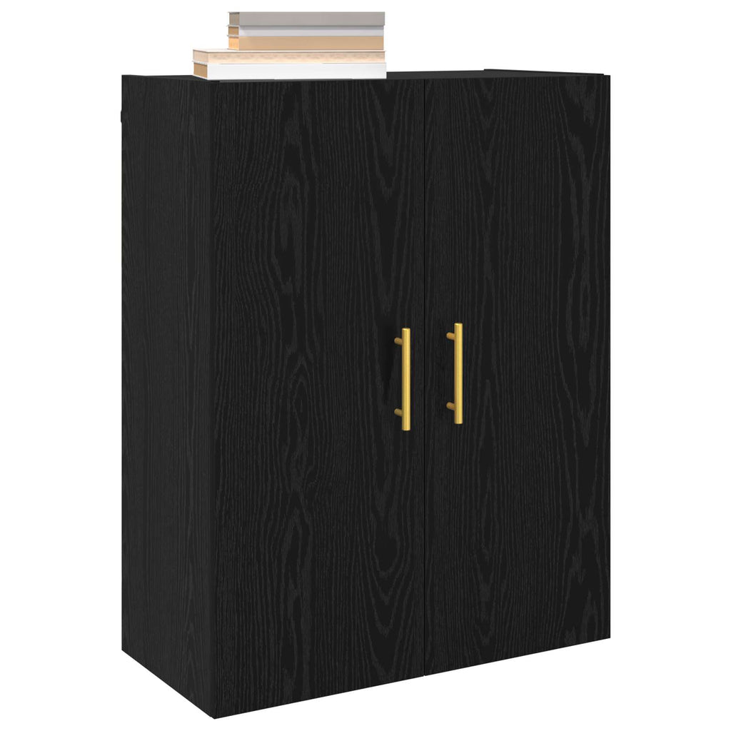 vidaXL Szafka ścienna 2 pcs Czarny Dąb 69,5 x 34 x 90 cm