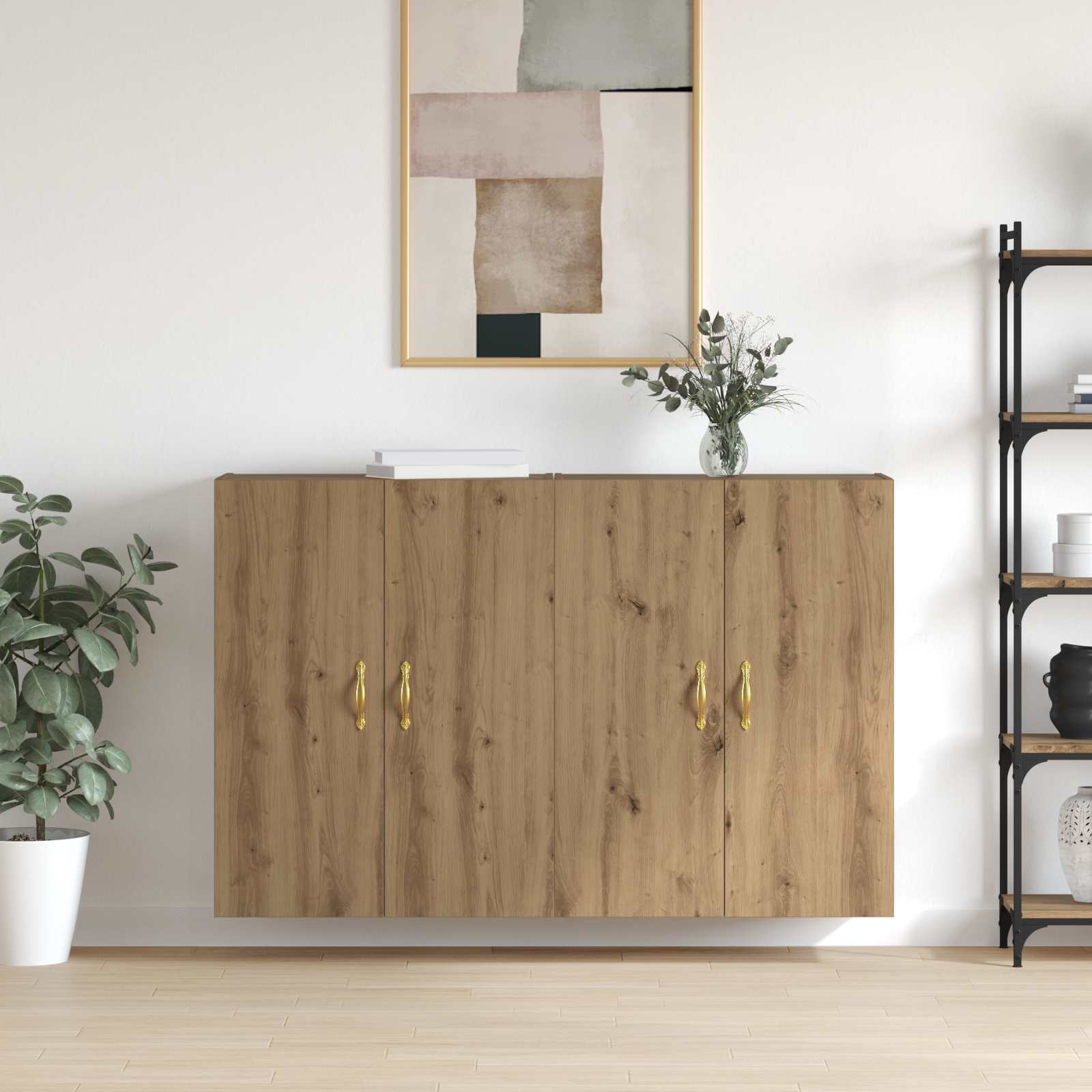 vidaXL Szafka ścienna 2 pcs Dąb rzemieślniczy 69,5 x 34 x 90 cm