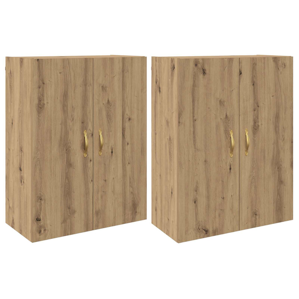 vidaXL Szafka ścienna 2 pcs Dąb rzemieślniczy 69,5 x 34 x 90 cm