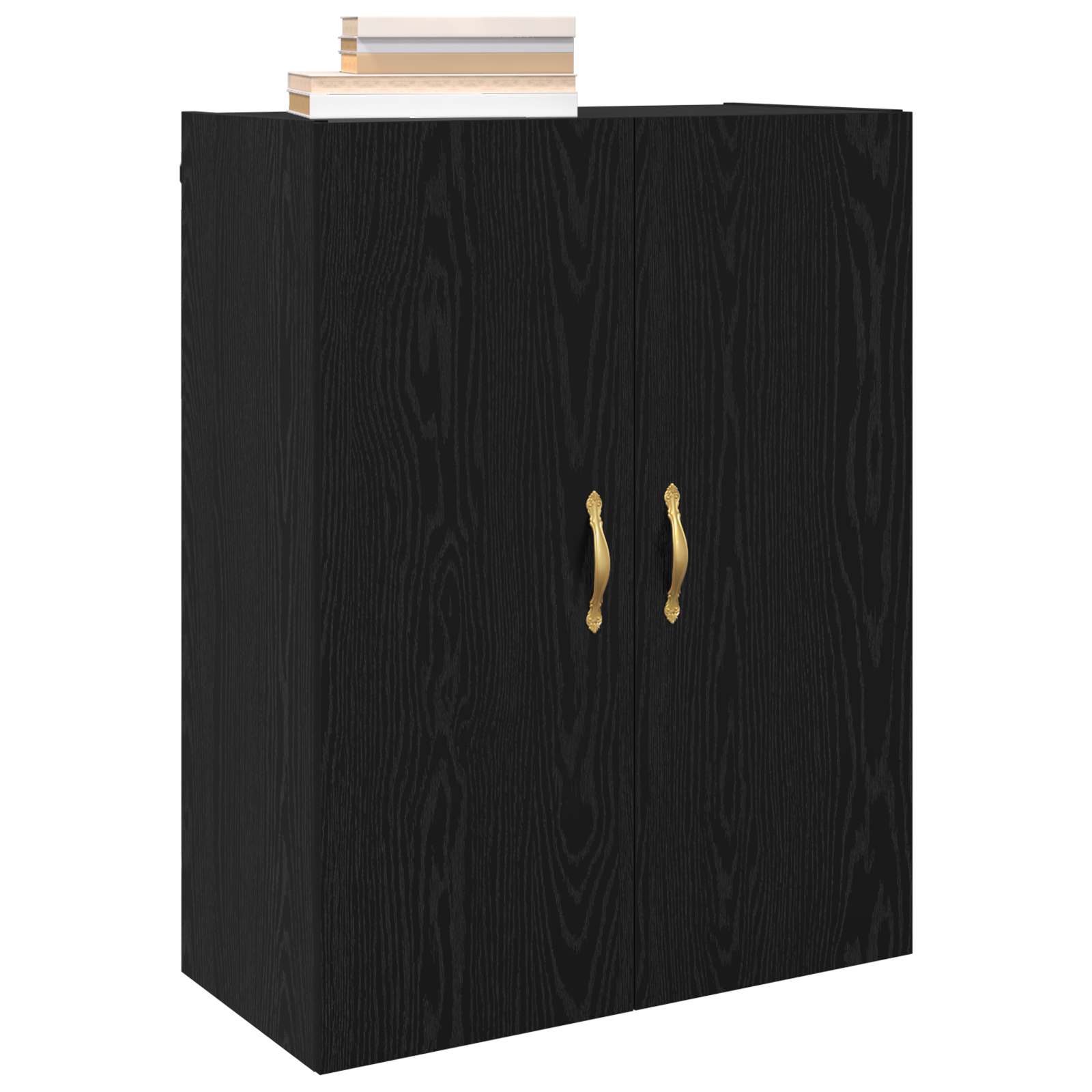 vidaXL Szafka ścienna 2 pcs Czarny Dąb 69,5 x 34 x 90 cm