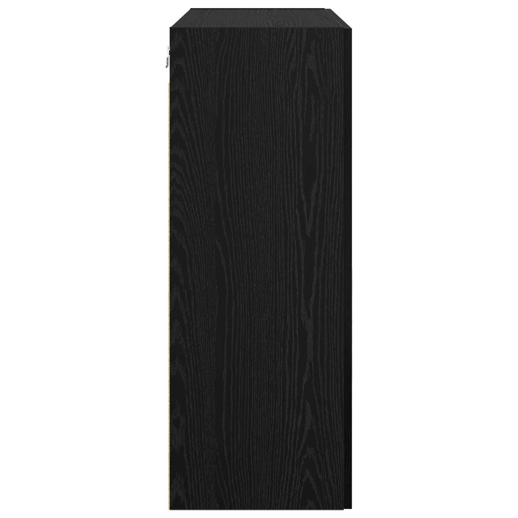 vidaXL Szafka ścienna 2 pcs Czarny Dąb 69,5 x 34 x 90 cm