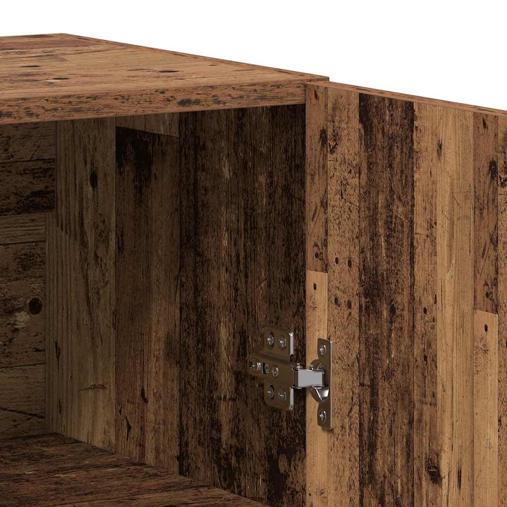 vidaXL Highboard 2 pcs Stare drewno Materiał drewnopochodny