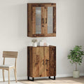 vidaXL Highboard 2 pcs Stare drewno Materiał drewnopochodny
