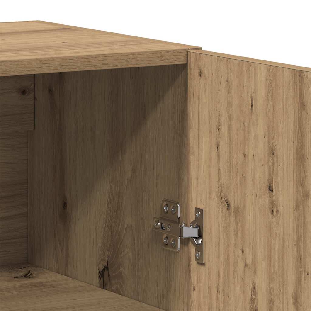 vidaXL Highboard 2 pcs dąb artisan Materiał drewnopochodny