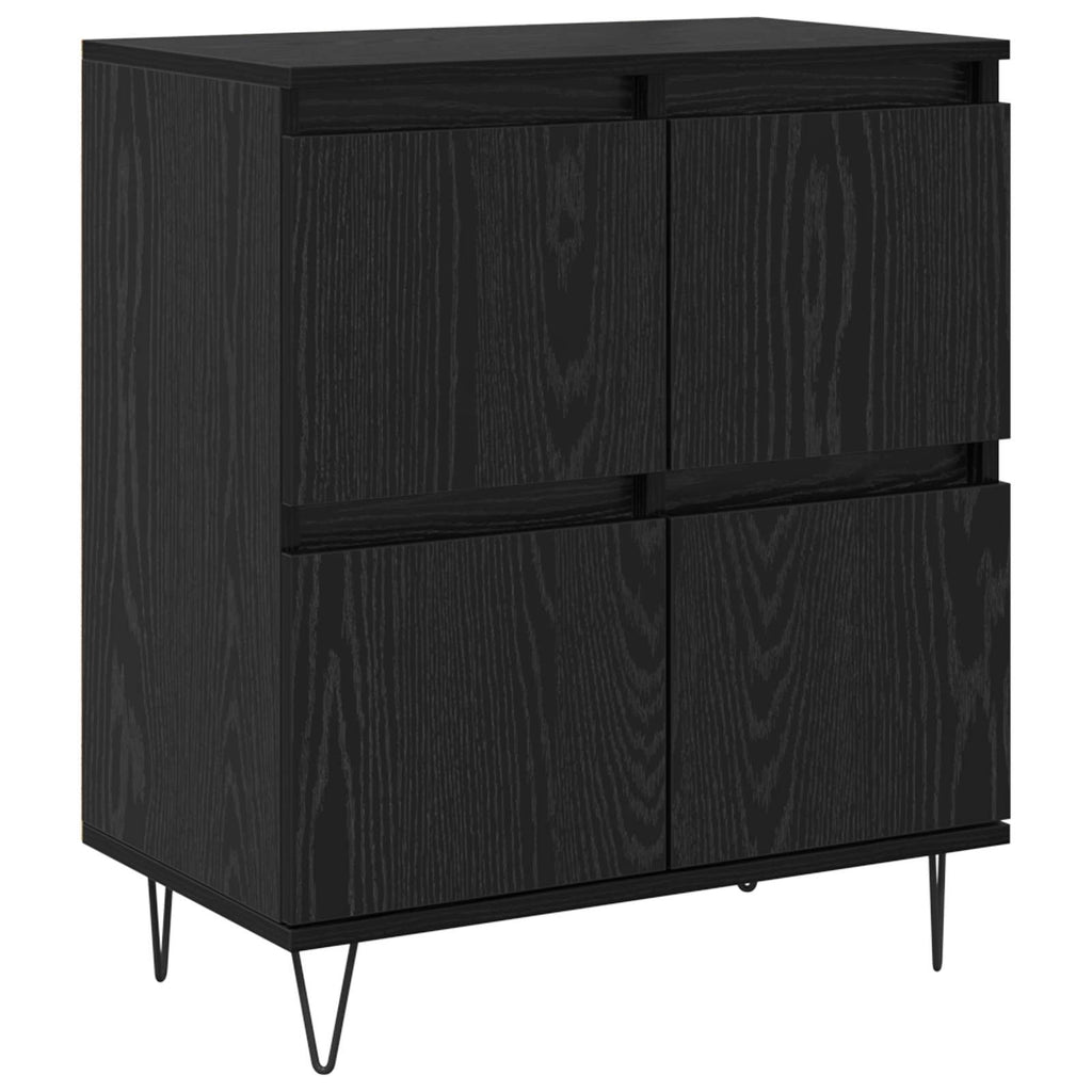vidaXL Komody 3 pcs Czarny Dąb
