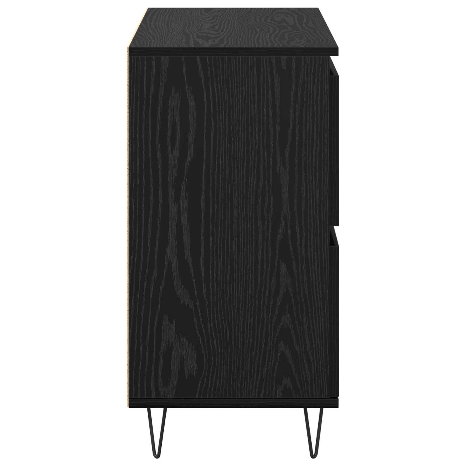 vidaXL Komody 3 pcs Czarny Dąb