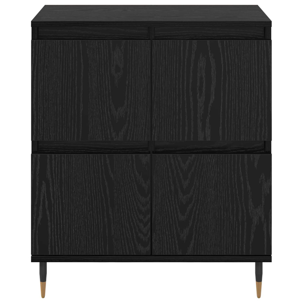 vidaXL Szafka do przechowywania 2 pcs Czarny Dąb 60 x 35 x 70 cm