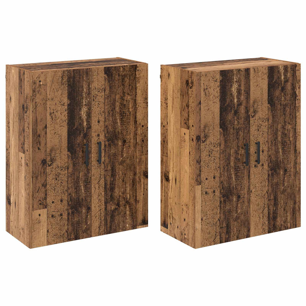 vidaXL Szafka ścienna 2 pcs Stare drewno 69,5 x 34 x 90 cm