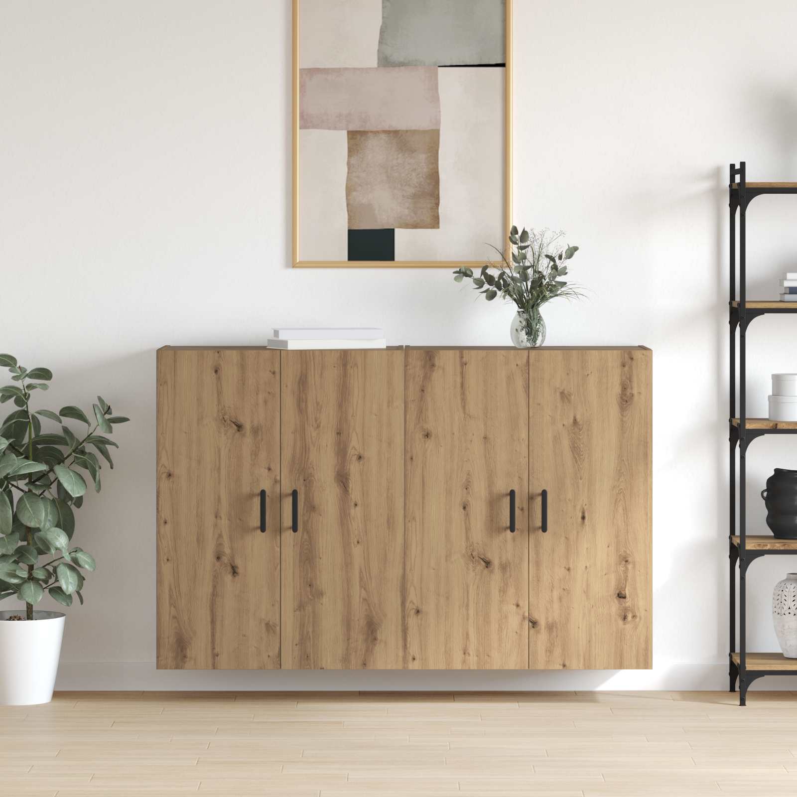 vidaXL Szafka ścienna 2 pcs Dąb rzemieślniczy 69,5 x 34 x 90 cm