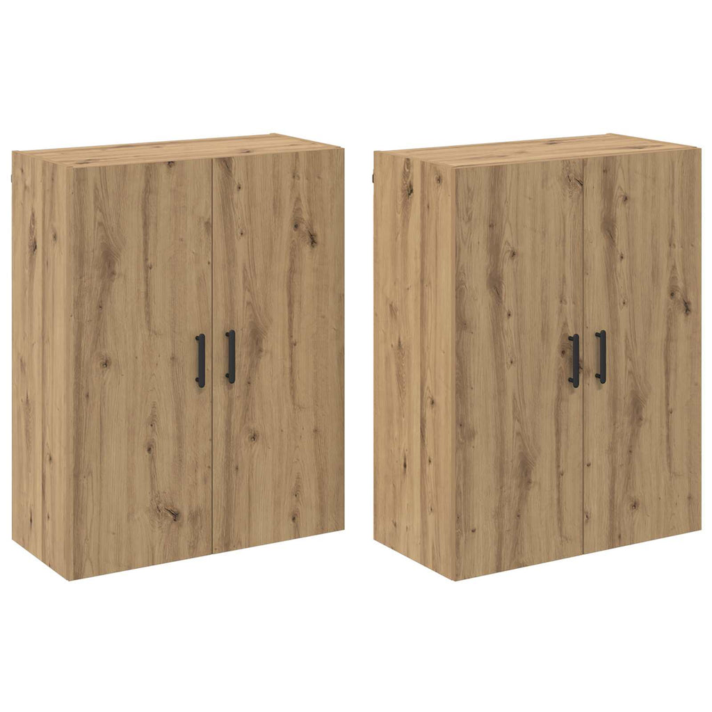 vidaXL Szafka ścienna 2 pcs Dąb rzemieślniczy 69,5 x 34 x 90 cm