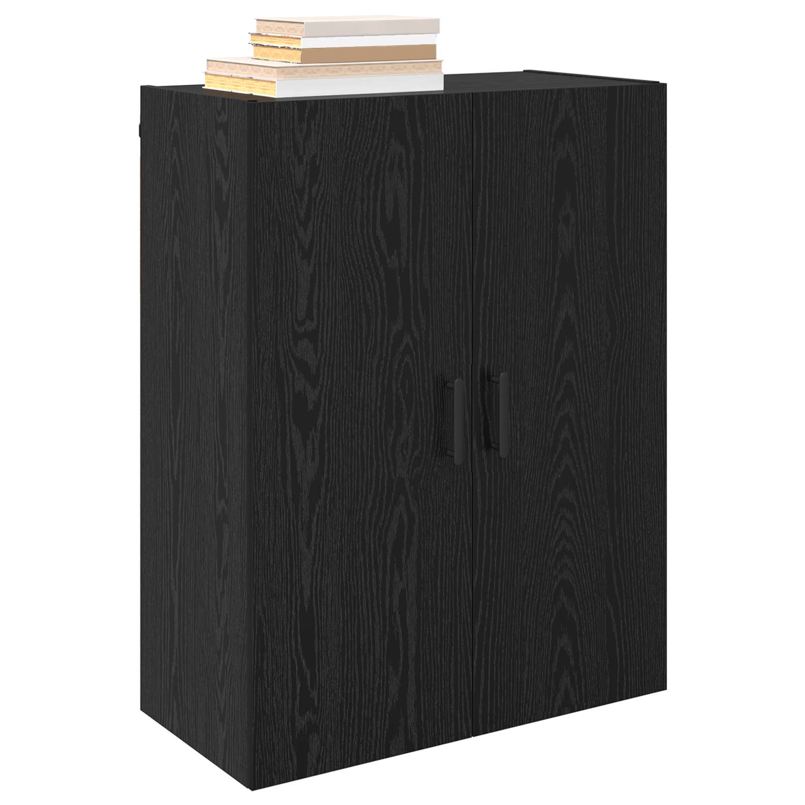 vidaXL Szafka ścienna 2 pcs Czarny Dąb 69,5 x 34 x 90 cm