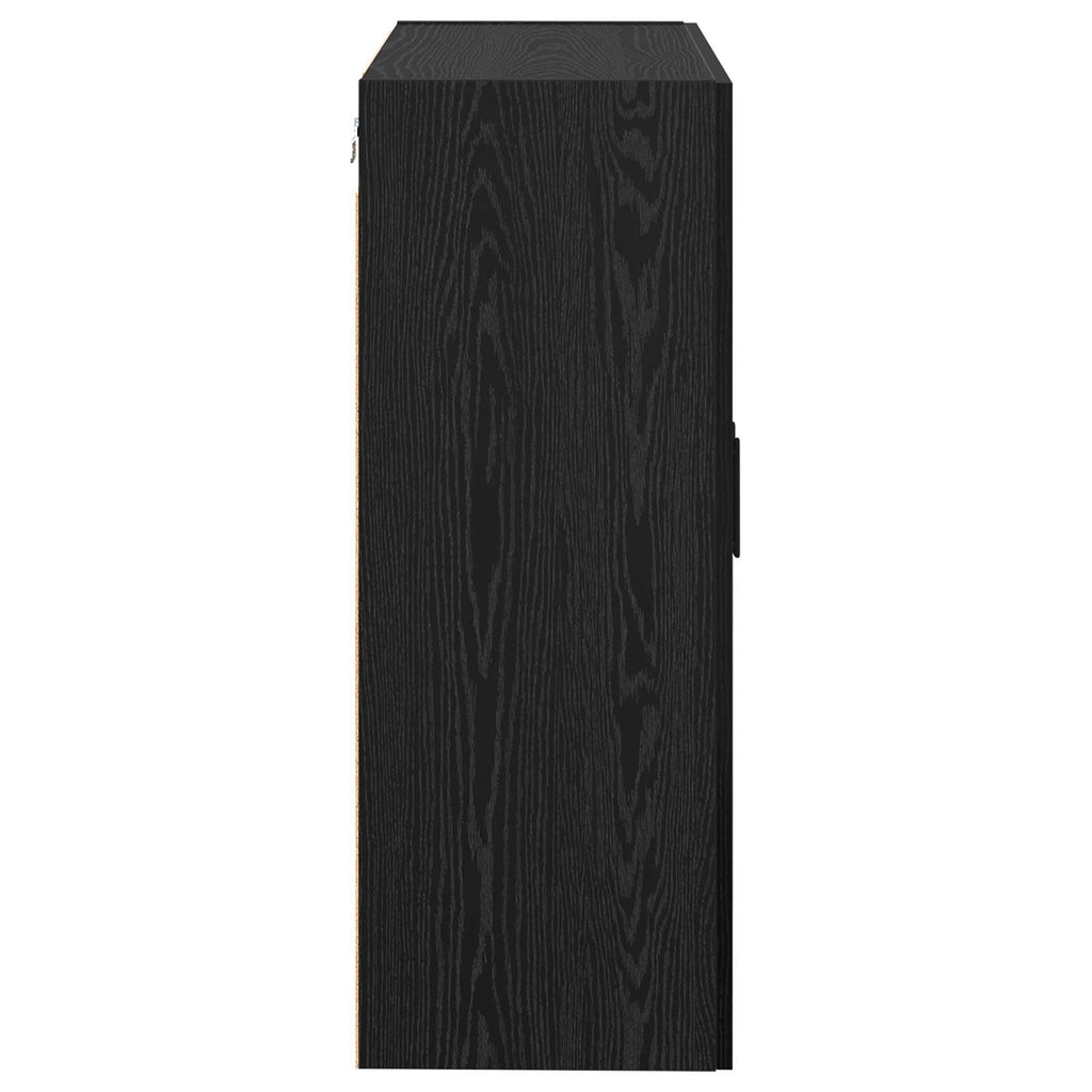 vidaXL Szafka ścienna 2 pcs Czarny Dąb 69,5 x 34 x 90 cm