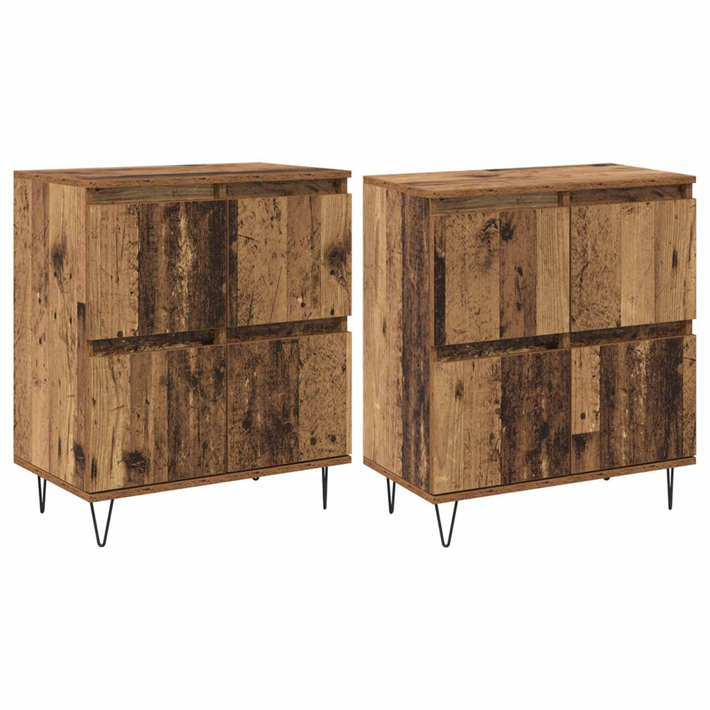 vidaXL Komody 2 pcs Stare drewno