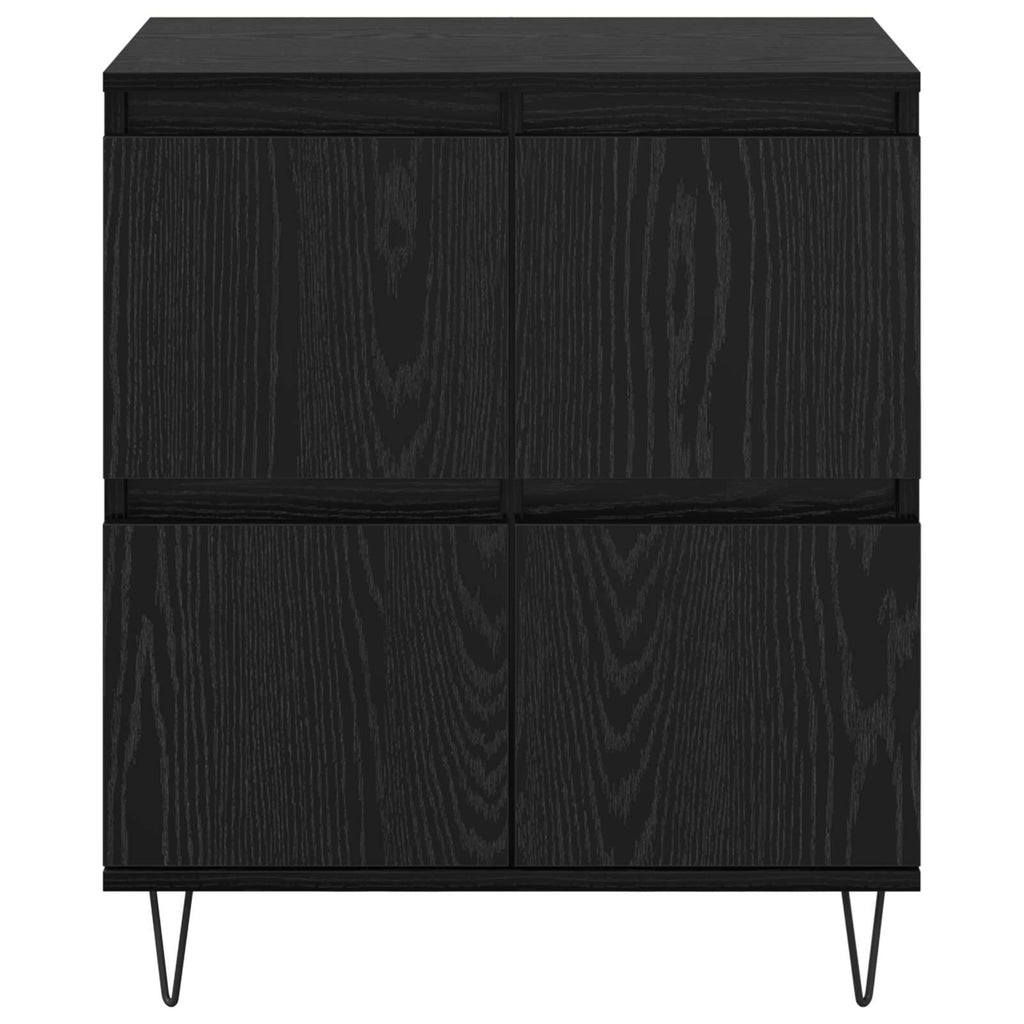 vidaXL Komody 2 pcs Czarny dąb