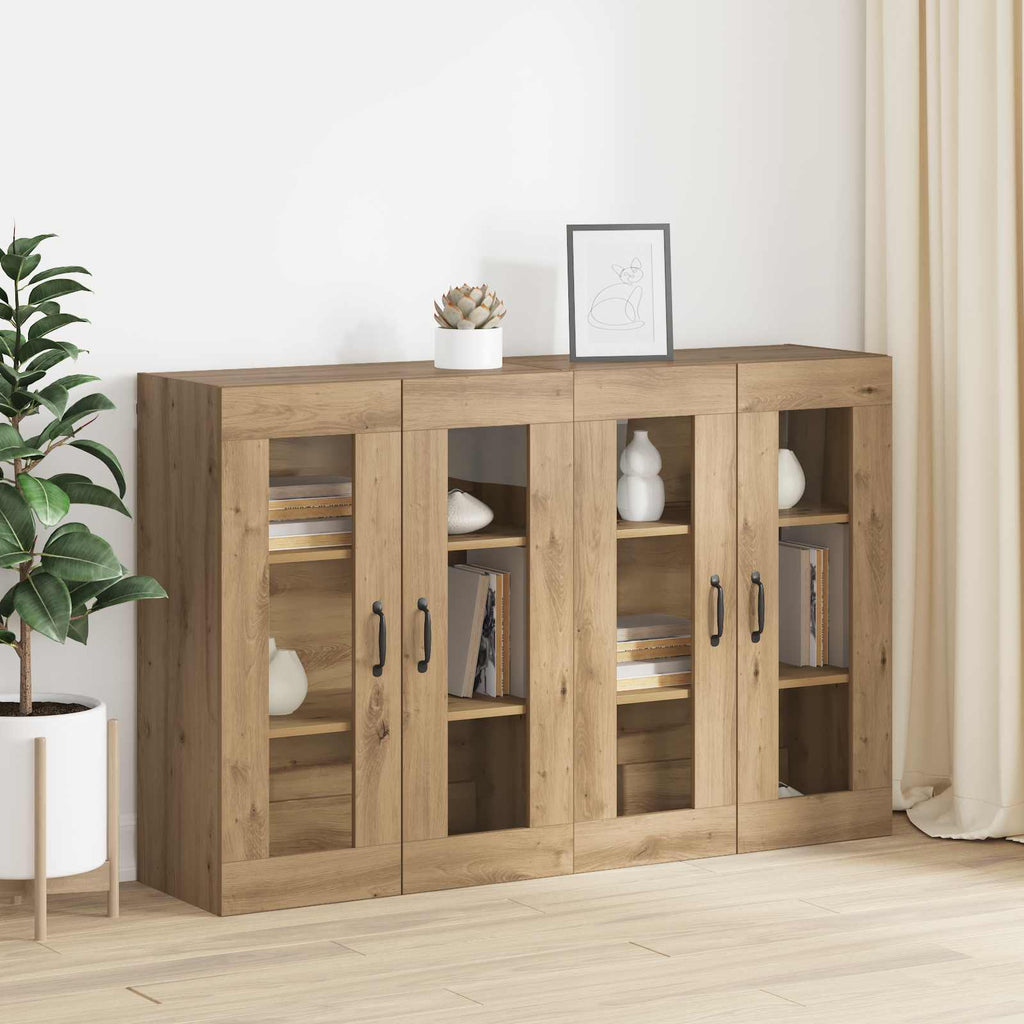 vidaXL Szafki montowane na ścianie 2 pcs dąb artisan 69,5 x 34 x 90 cm