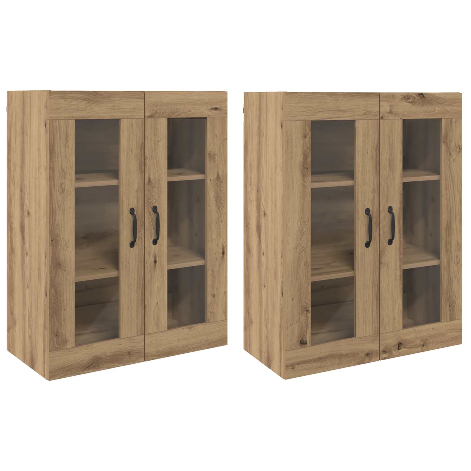 vidaXL Szafki montowane na ścianie 2 pcs dąb artisan 69,5 x 34 x 90 cm
