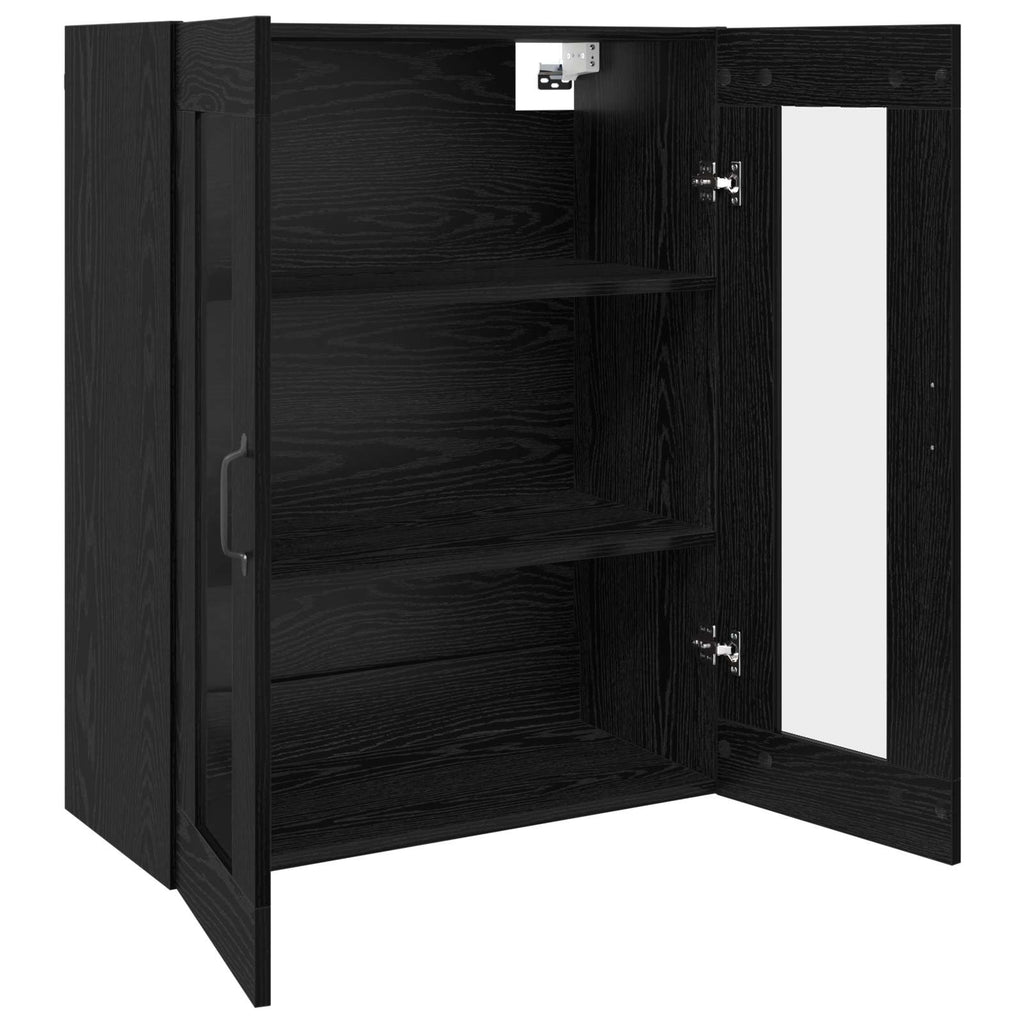 vidaXL Szafki montowane na ścianie 2 pcs Czarny dąb 69,5 x 34 x 90 cm