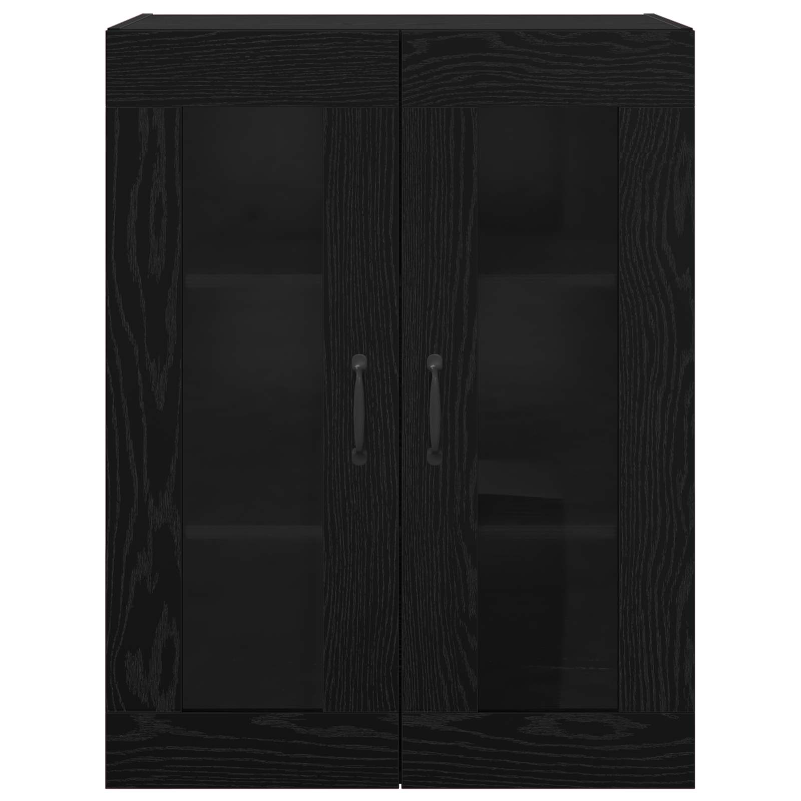 vidaXL Szafki montowane na ścianie 2 pcs Czarny dąb 69,5 x 34 x 90 cm