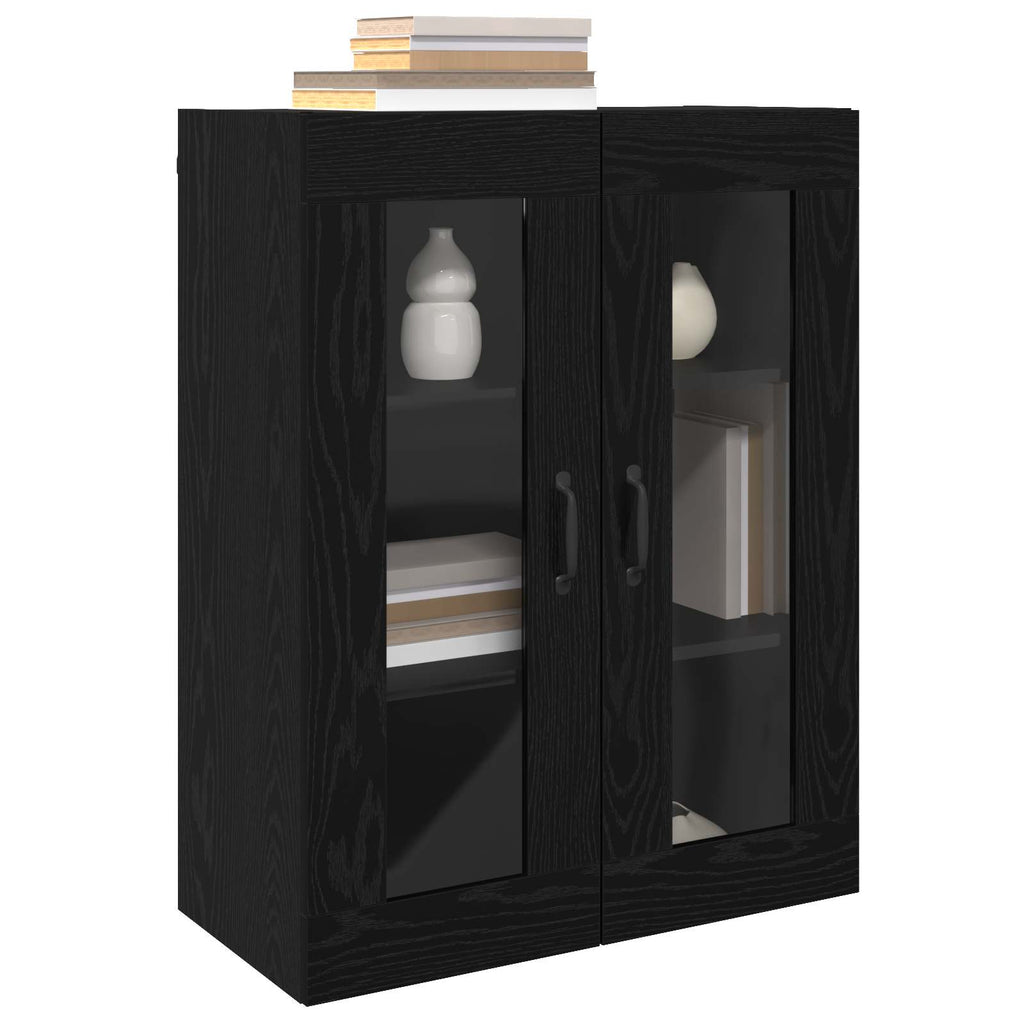 vidaXL Szafki montowane na ścianie 2 pcs Czarny dąb 69,5 x 34 x 90 cm