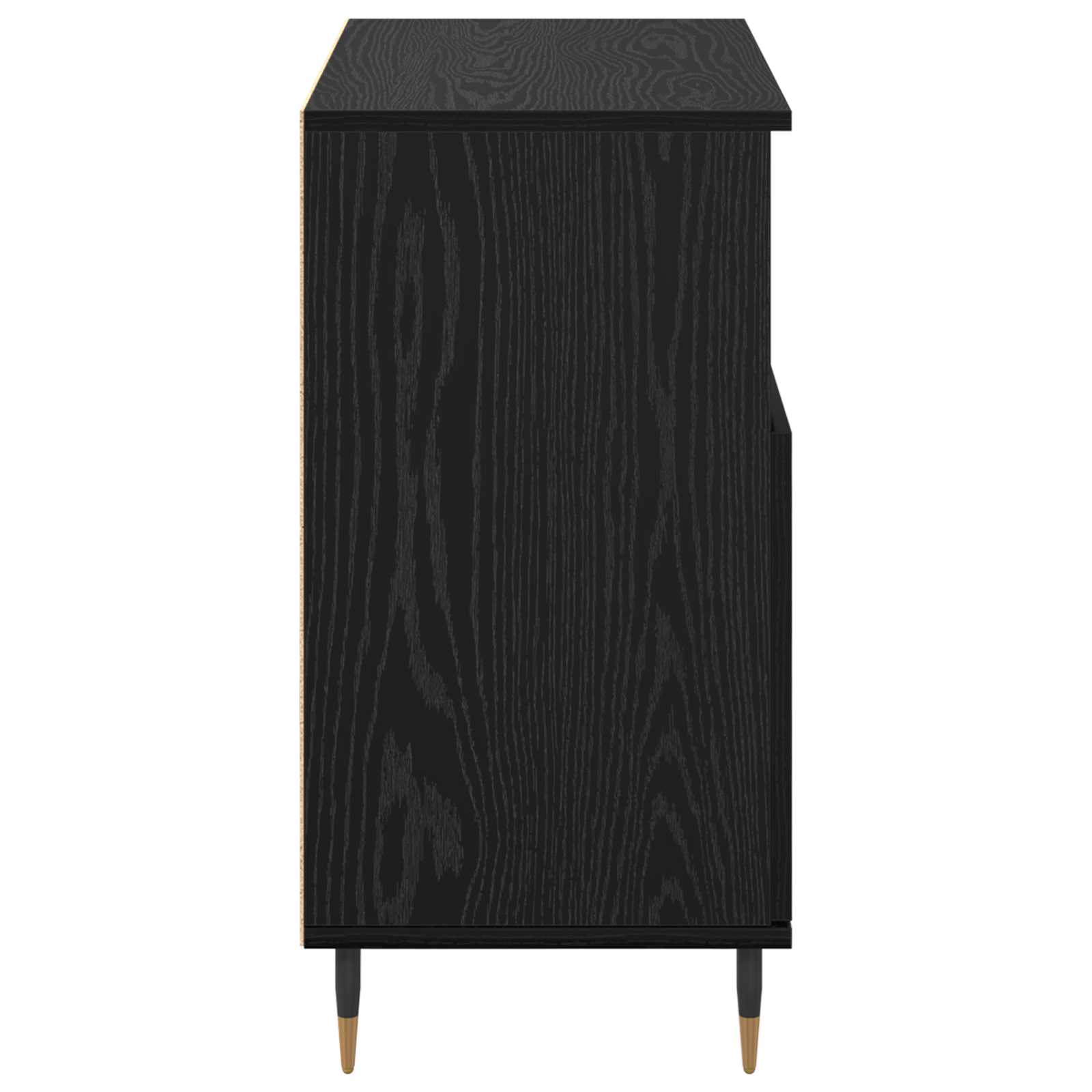 vidaXL Komody 3 pcs Czarny Dąb