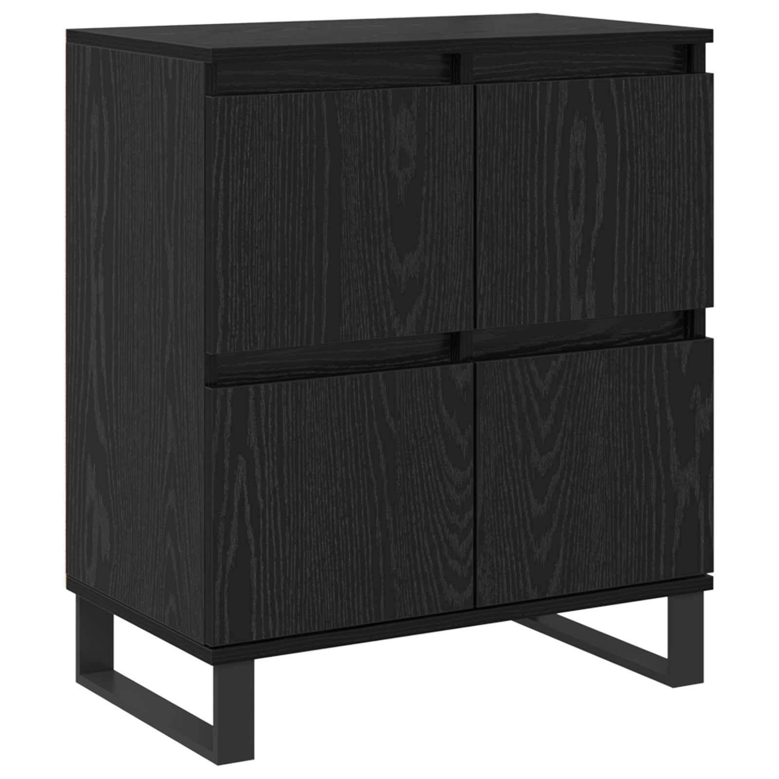 vidaXL Bufet 2 pcs Czarny Dąb 60 x 35 x 70 cm