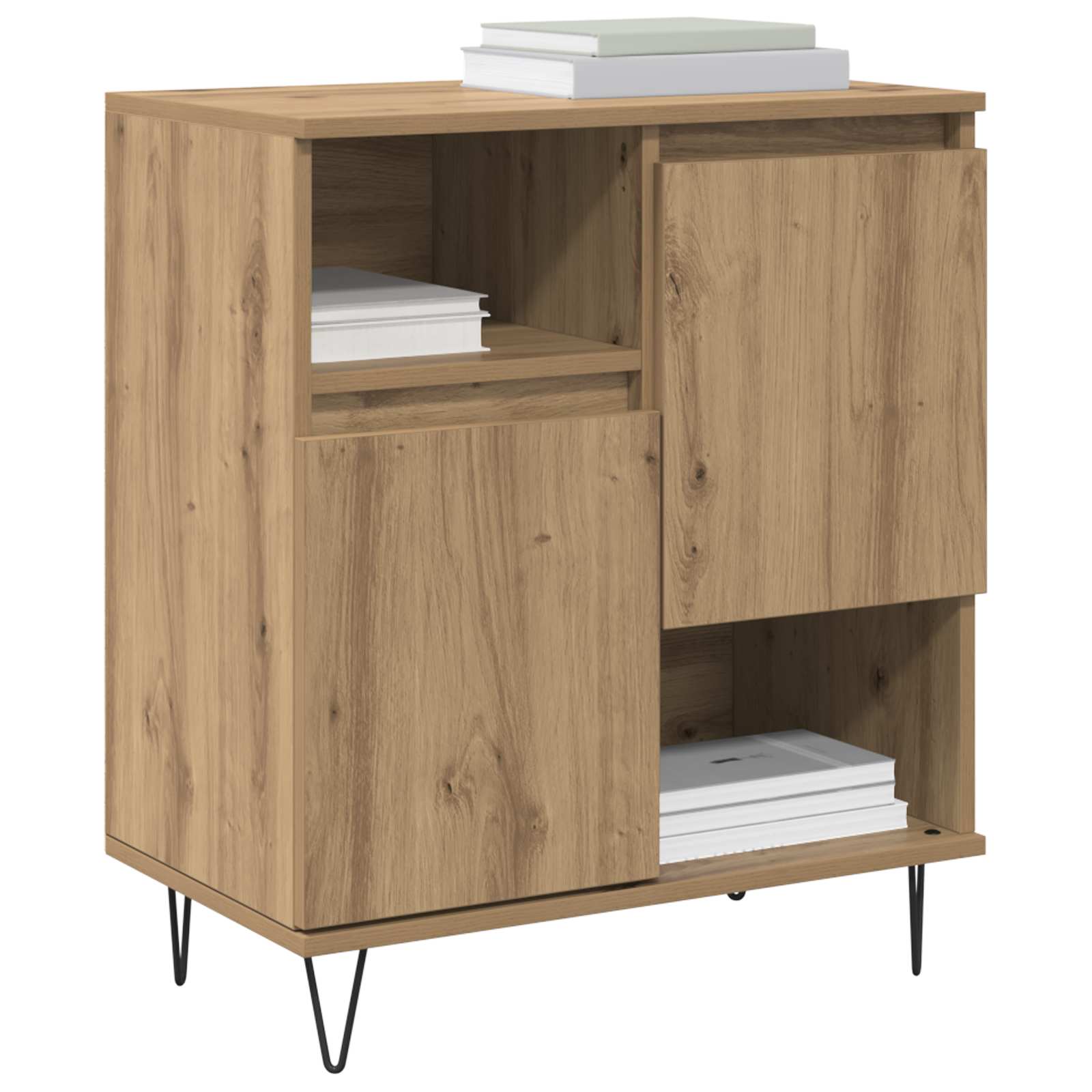 vidaXL Bufet 2 pcs Dąb rzemieślniczy 60 x 35 x 70 cm
