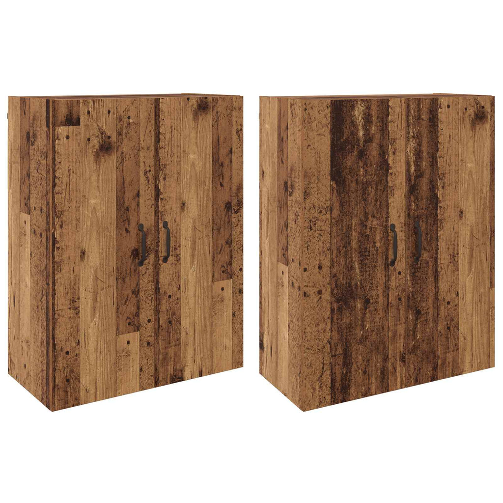 vidaXL Szafka ścienna 2 pcs Stare drewno 69,5 x 34 x 90 cm