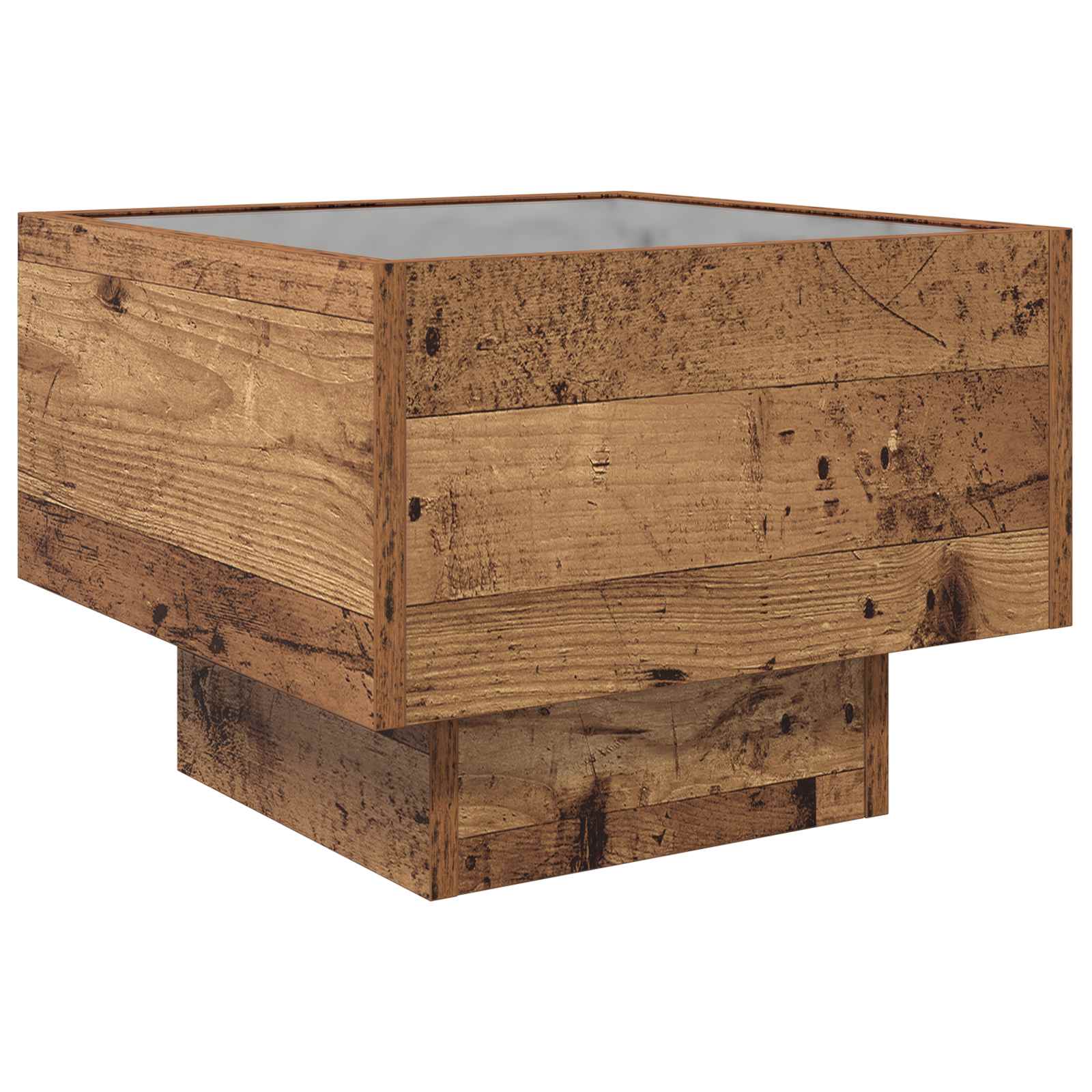 vidaXL Stolik kawowy Stare drewno 40 x 40 x 30 cm