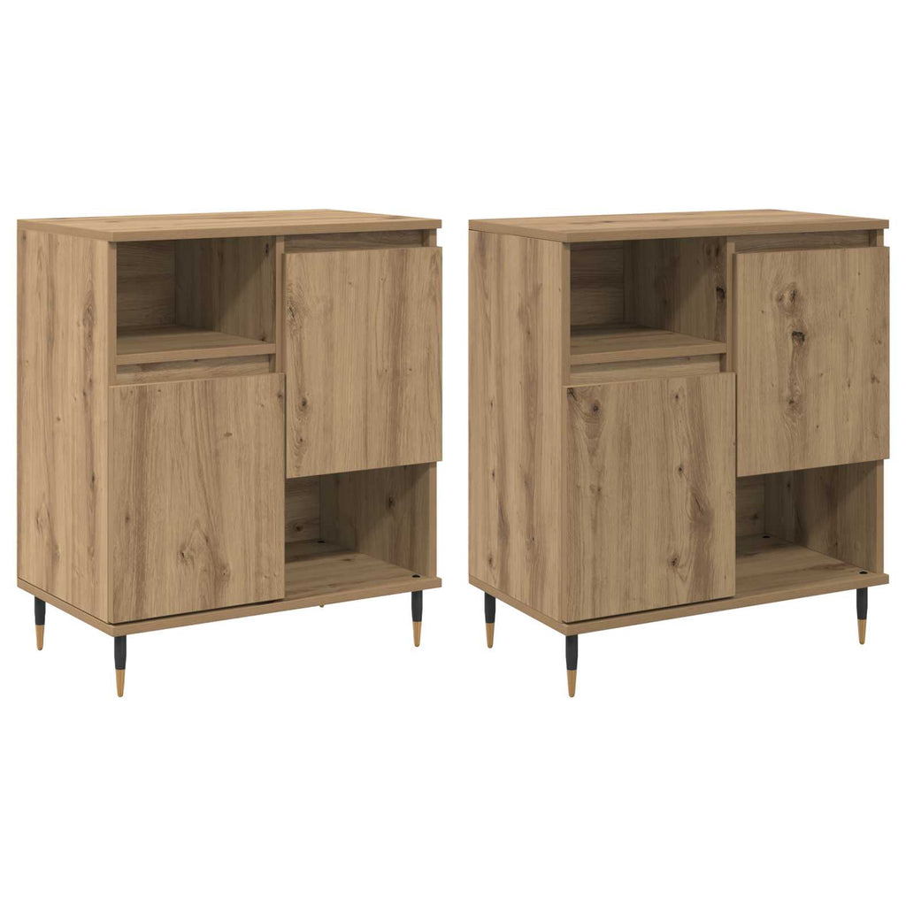 vidaXL Komody 2 pcs dąb artisan