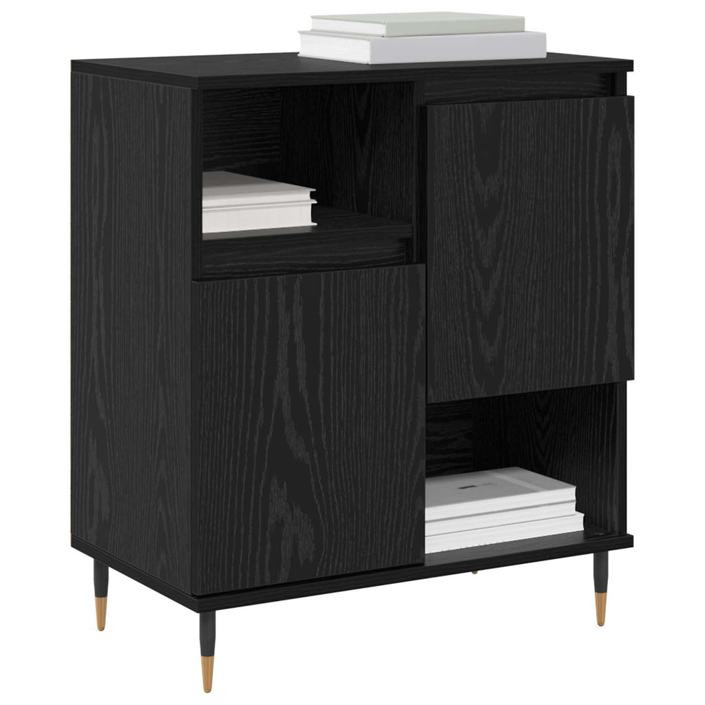 vidaXL Komody 2 pcs Czarny dąb