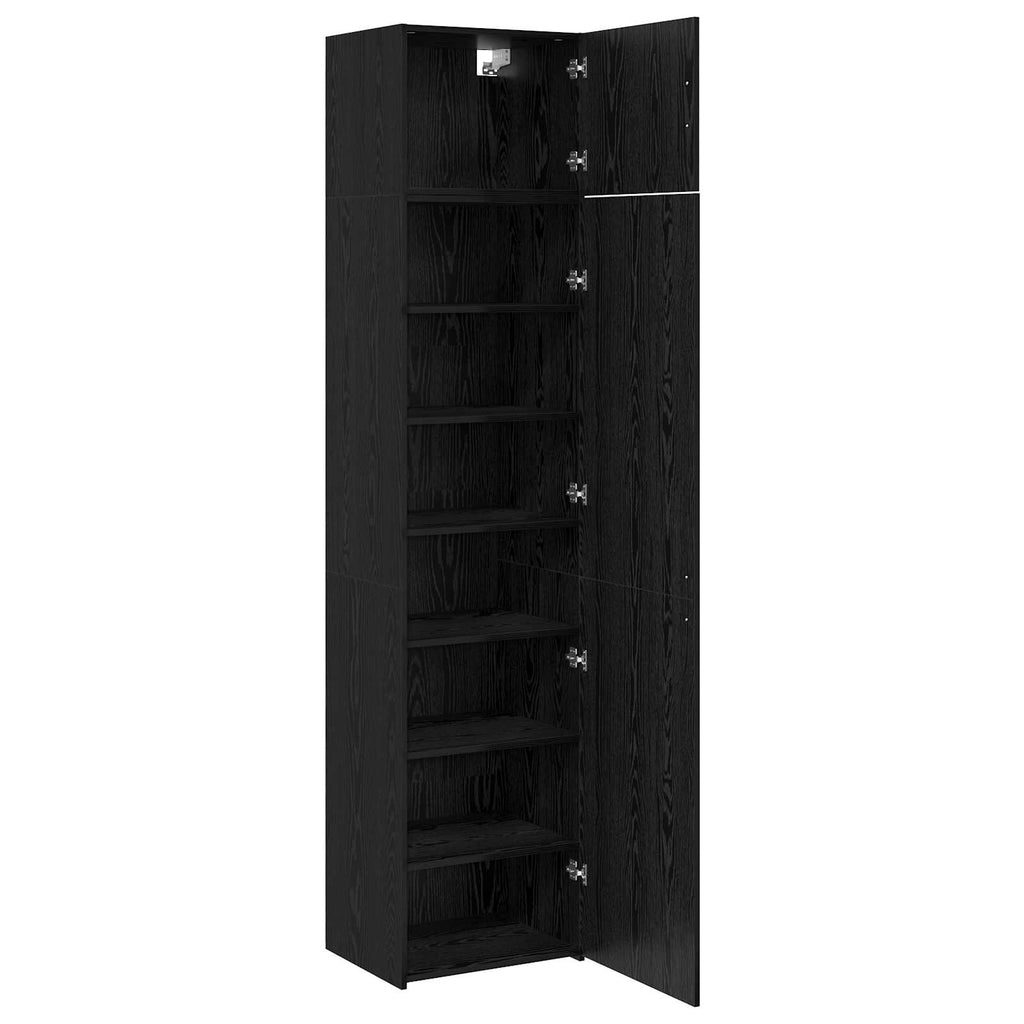 vidaXL Bufet 3 pcs Czarny Dąb