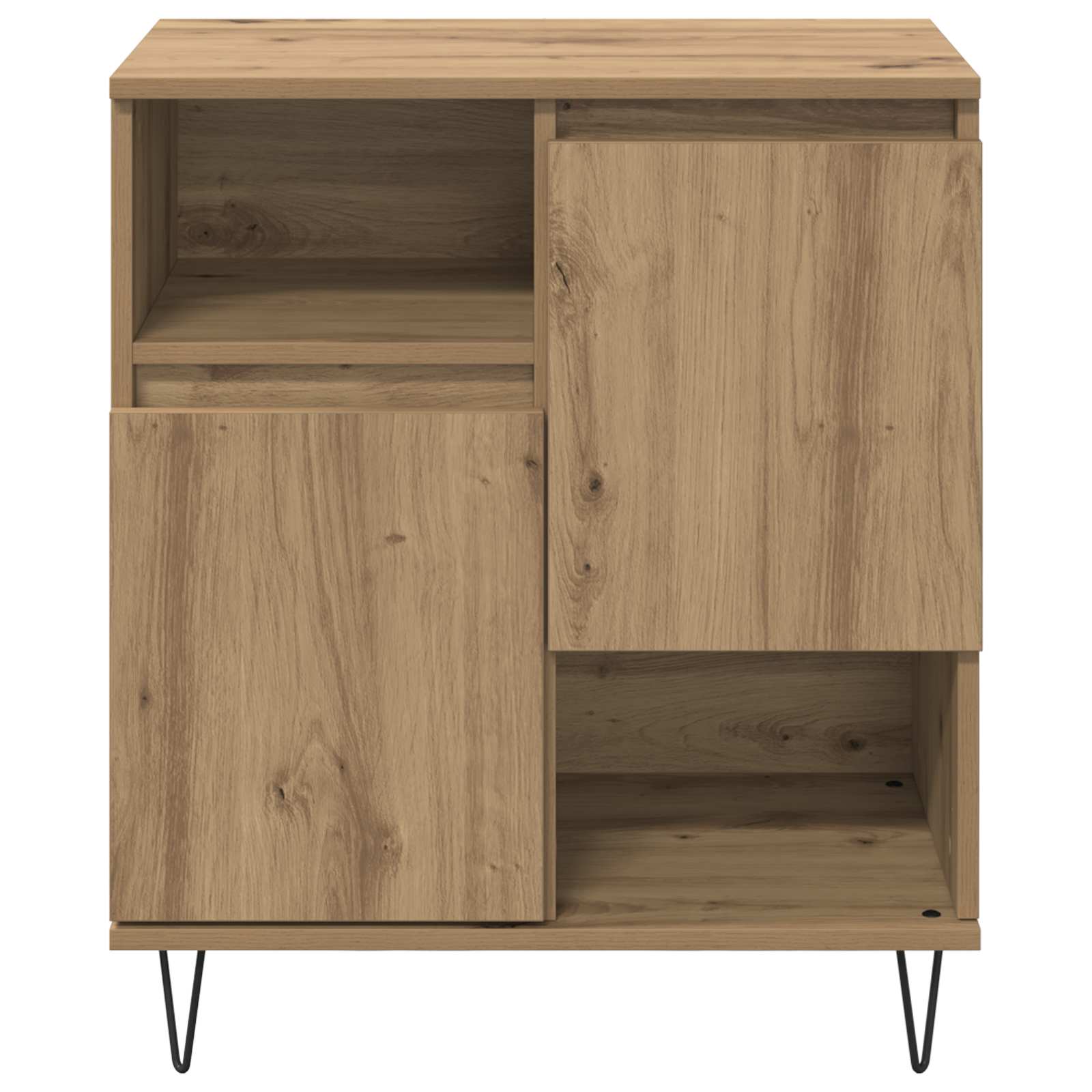 vidaXL Bufet 3 pcs Dąb rzemieślniczy 60 x 35 x 70 cm