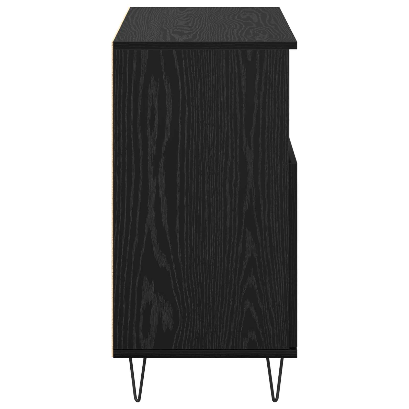 vidaXL Bufet 3 pcs Czarny Dąb 60 x 35 x 70 cm