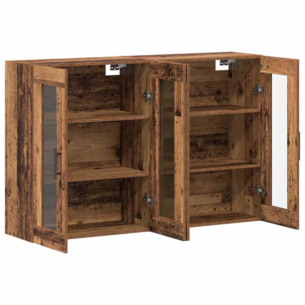 vidaXL Szafki montowane na ścianie 2 pcs Stare drewno