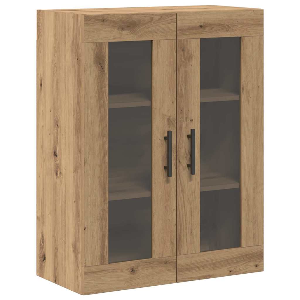 vidaXL Szafki montowane na ścianie 2 pcs Dąb rzemieślniczy i czarny