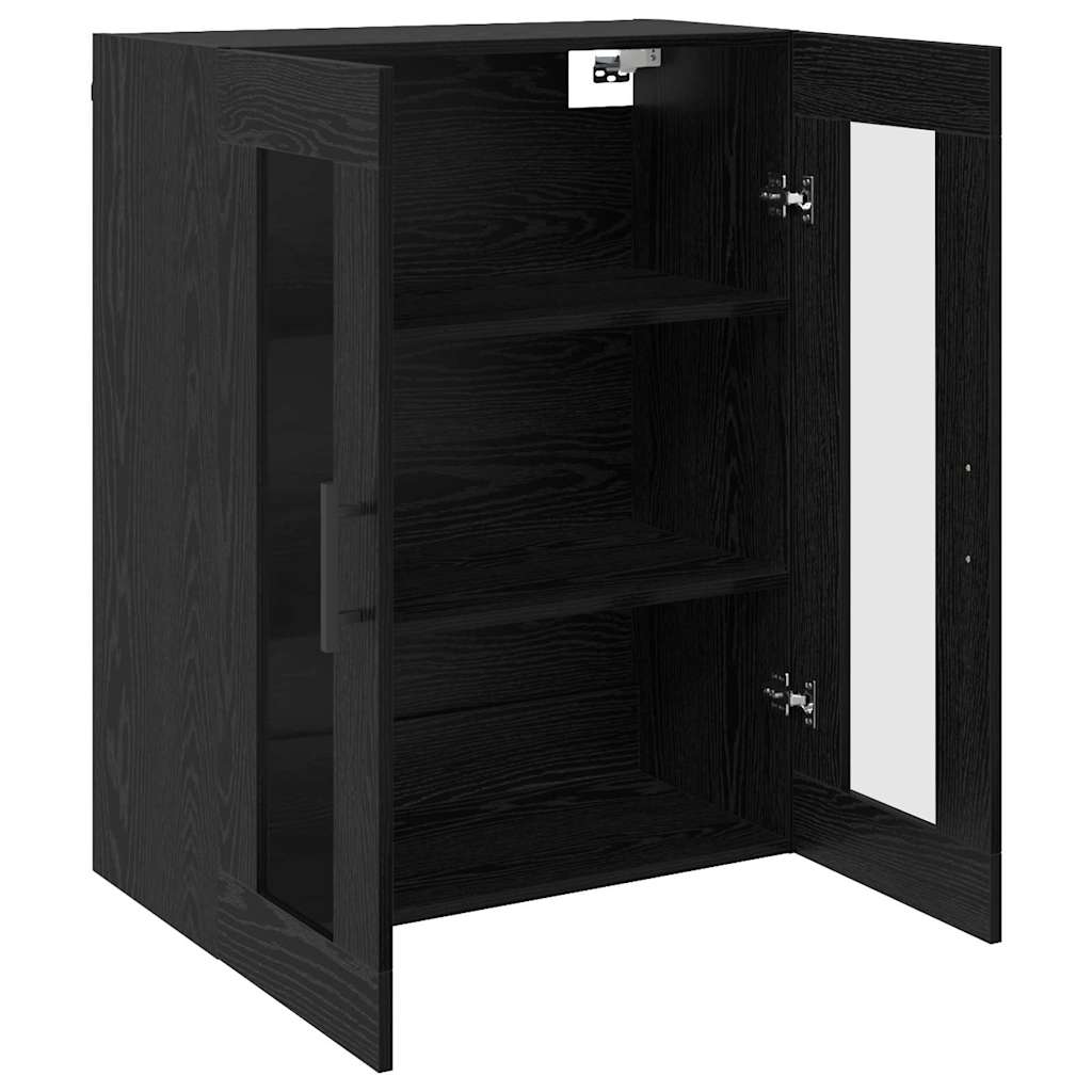 vidaXL Szafki montowane na ścianie 2 pcs Czarny dąb 69,5 x 34 x 90 cm