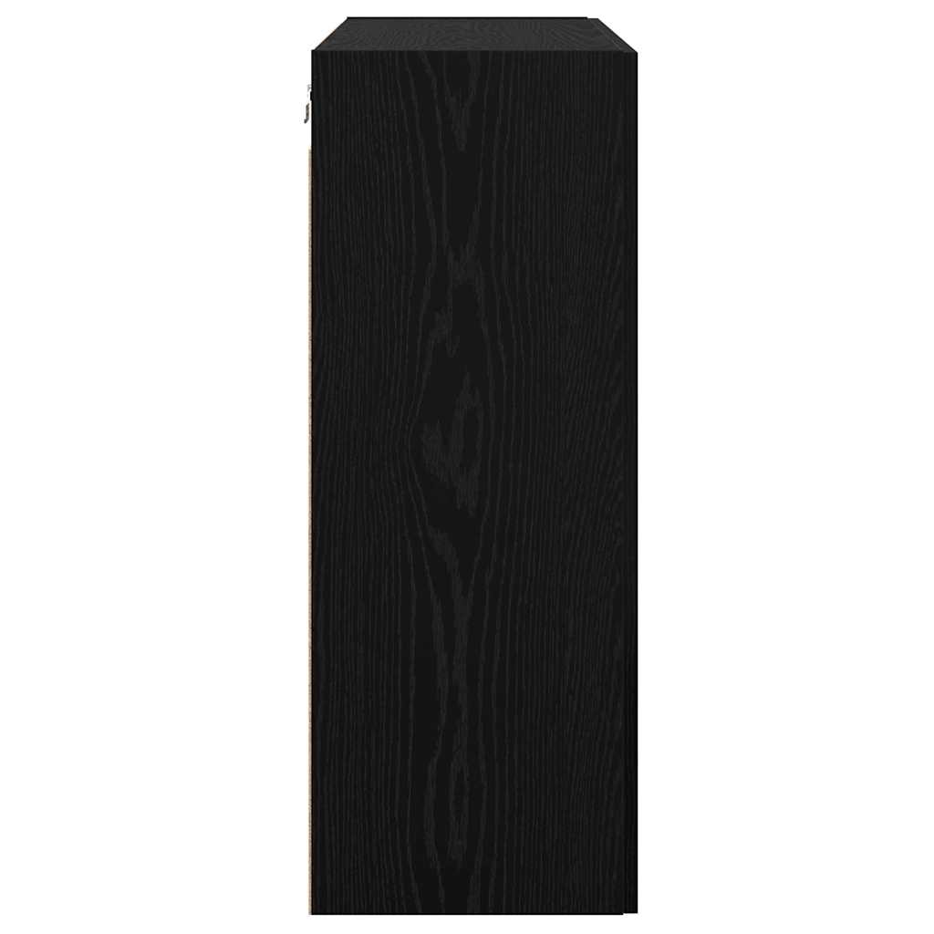 vidaXL Szafki montowane na ścianie 2 pcs Czarny dąb 69,5 x 34 x 90 cm