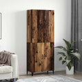 vidaXL Highboard 2 pcs Stare drewno Materiał drewnopochodny