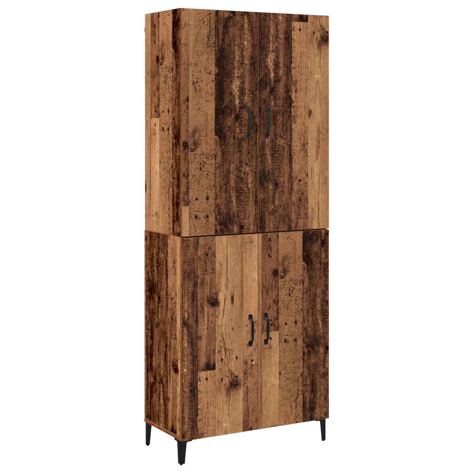 vidaXL Highboard 2 pcs Stare drewno Materiał drewnopochodny