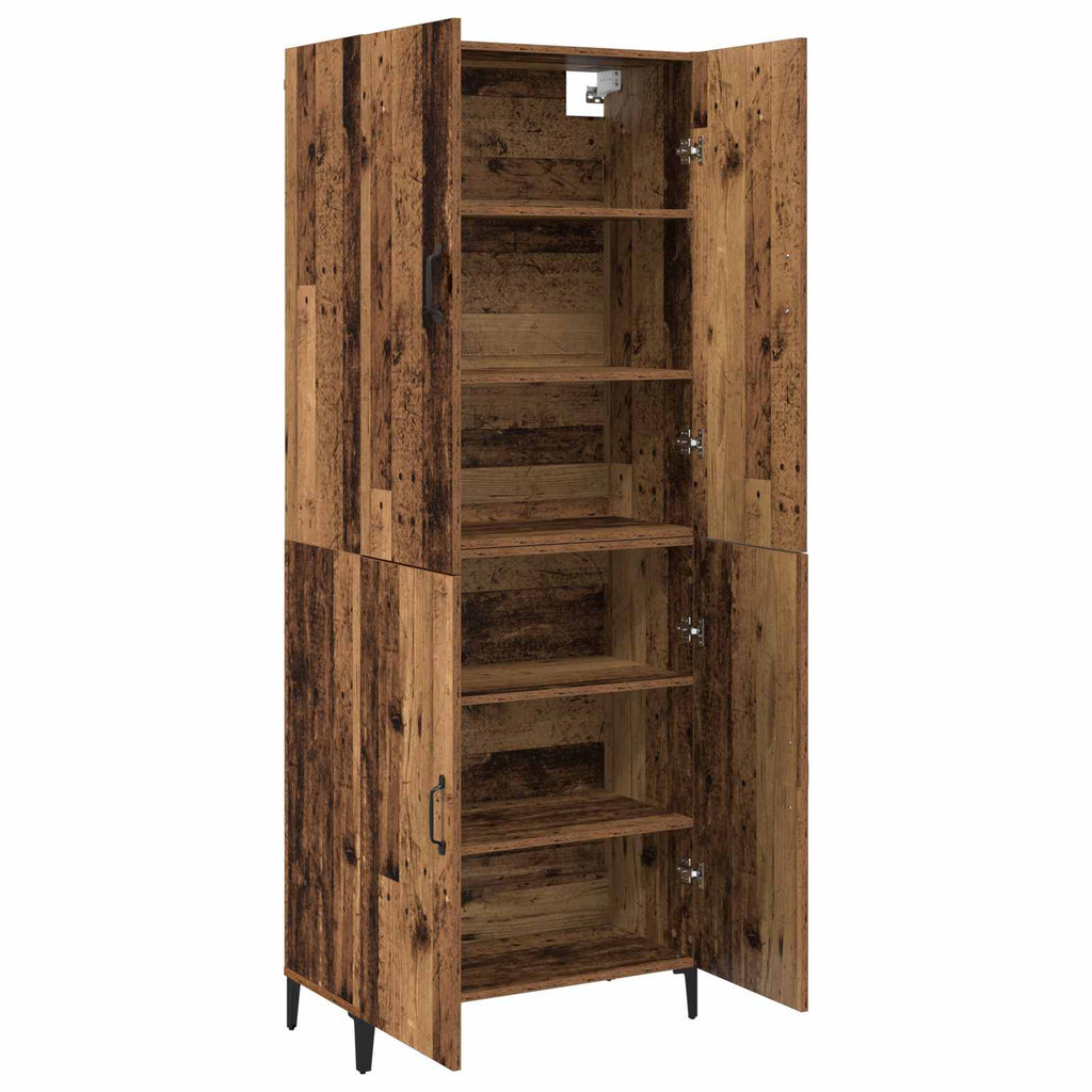 vidaXL Highboard 2 pcs Stare drewno Materiał drewnopochodny
