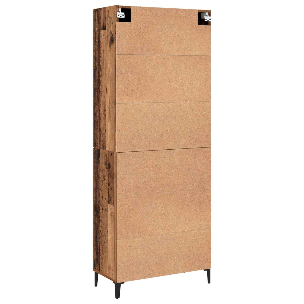 vidaXL Highboard 2 pcs Stare drewno Materiał drewnopochodny
