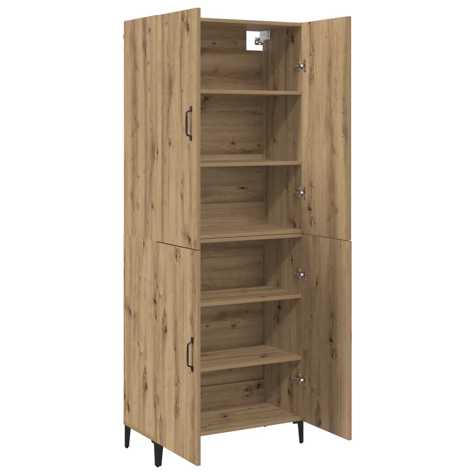 vidaXL Highboard 2 pcs Dąb rzemieślniczy Materiał drewnopochodny