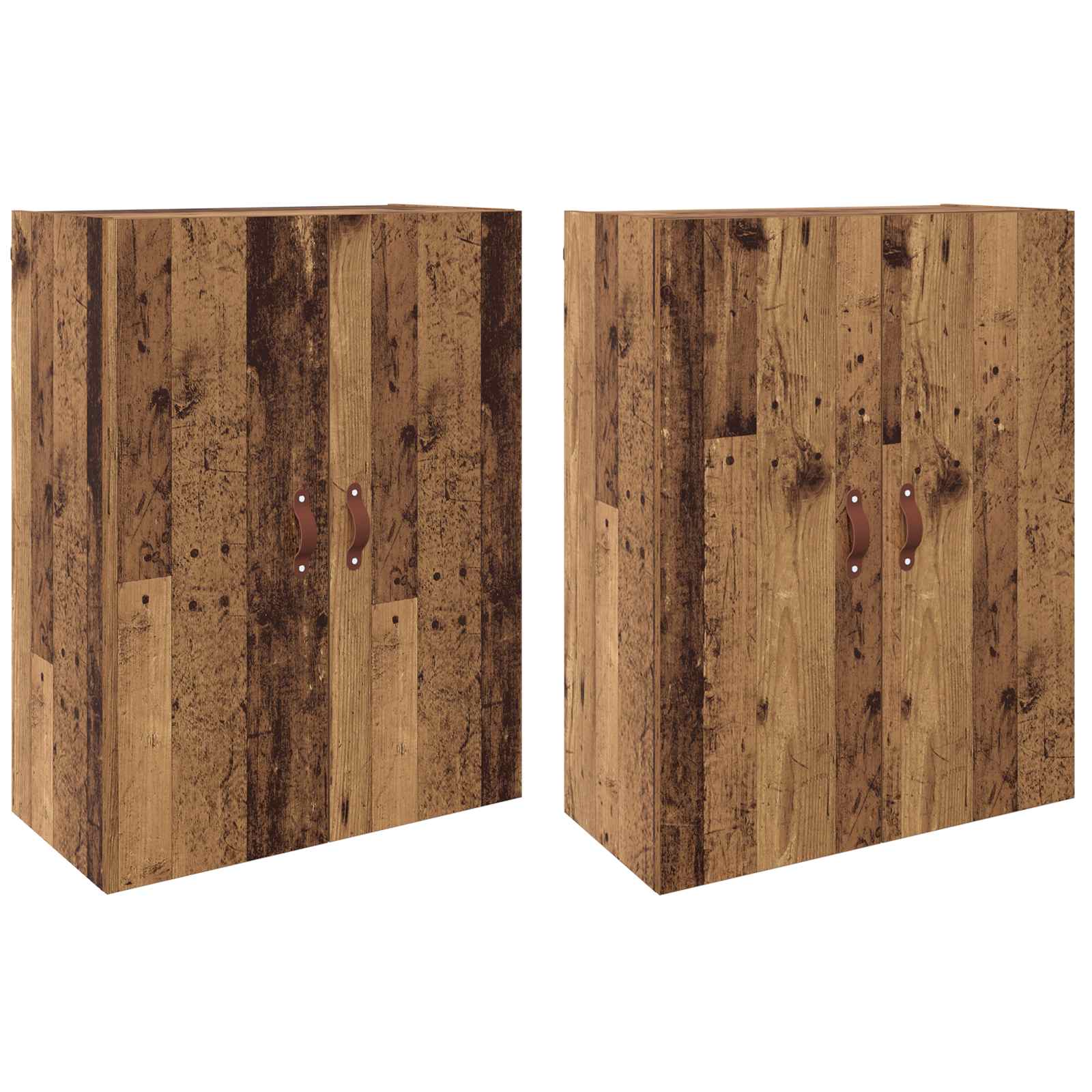 vidaXL Szafka ścienna 2 pcs Stare drewno 69,5 x 34 x 90 cm