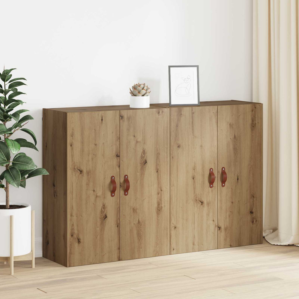 vidaXL Szafka ścienna 2 pcs Dąb rzemieślniczy 69,5 x 34 x 90 cm