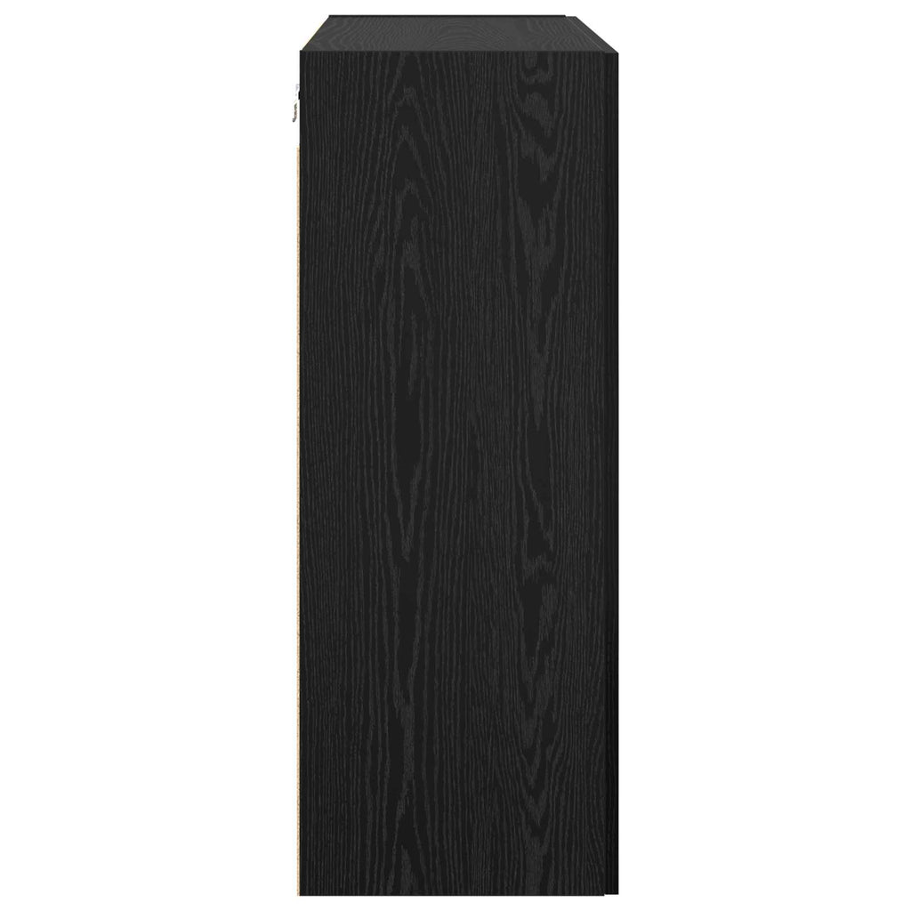 vidaXL Szafka ścienna 2 pcs Czarny Dąb 69,5 x 34 x 90 cm